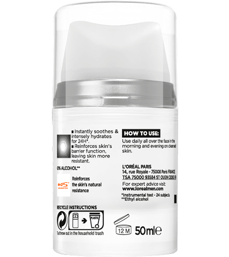 Pánský zpevňující hydratační krém Fortifying Hydra Sensitive Packshot Back